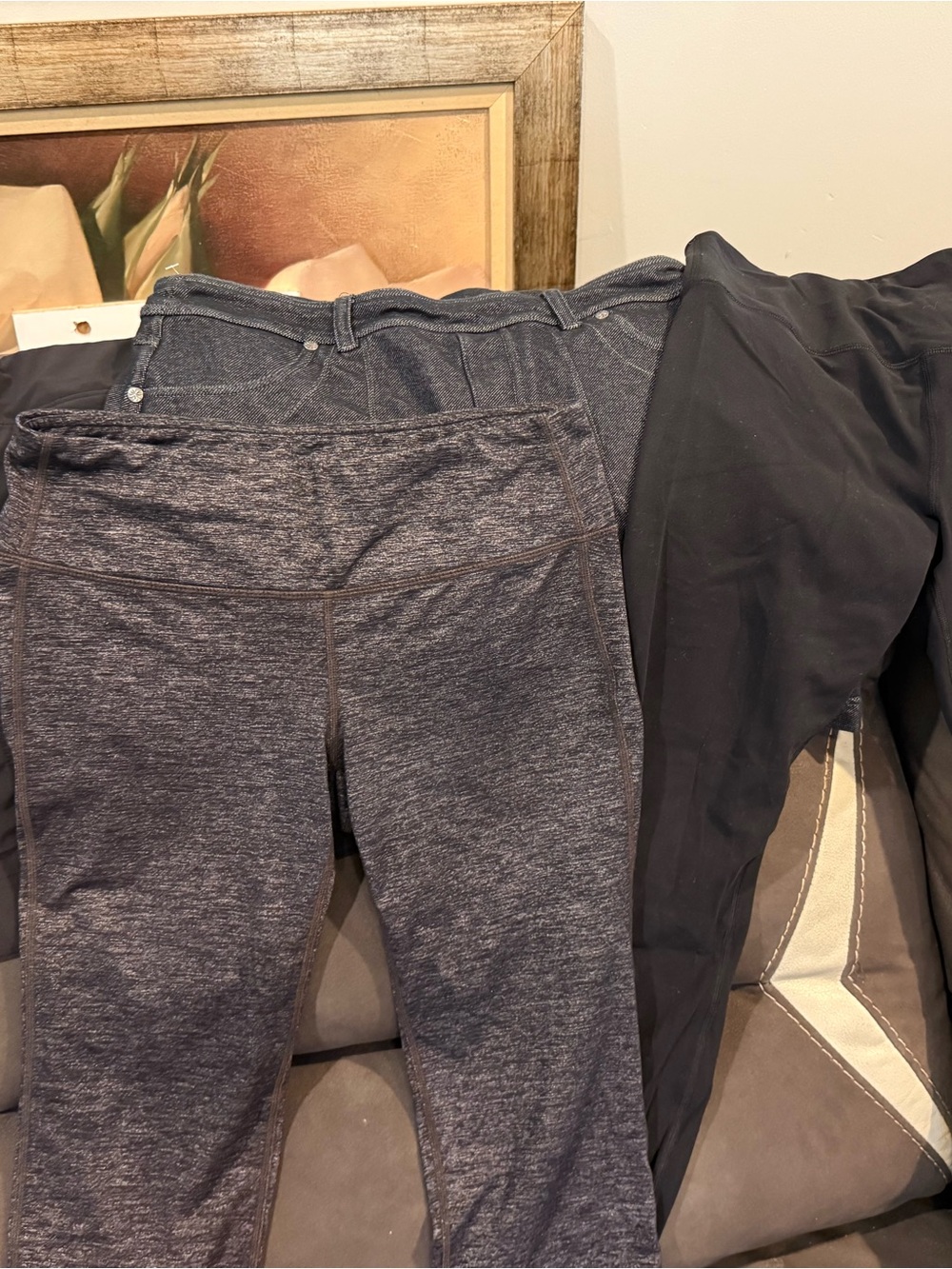 4 Pack Active Leggings Set — Black & Heathered Charcoal